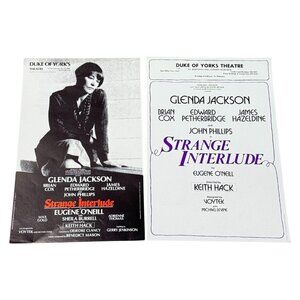 Strange Interlude Theater Flyers Lot 2 Glenda Jackson London UK 1984